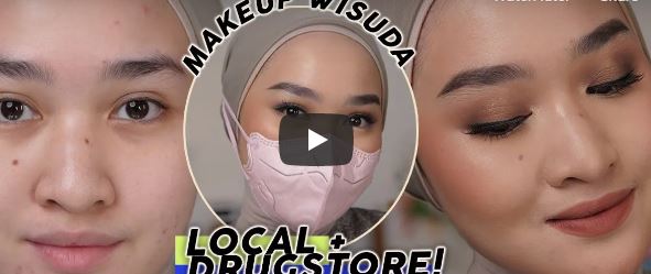 MAKEUP TUTORIAL U/ WISUDA (LOCAL + DRUGSTORE) | Mask Friendly Graduation Makeup | Kiara Leswara